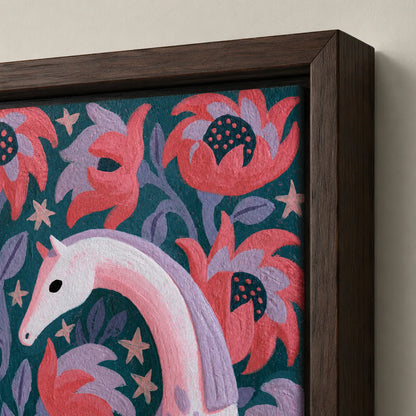 Pink Floral Horse Wall Art Decor - Wall Art Decor - packaging