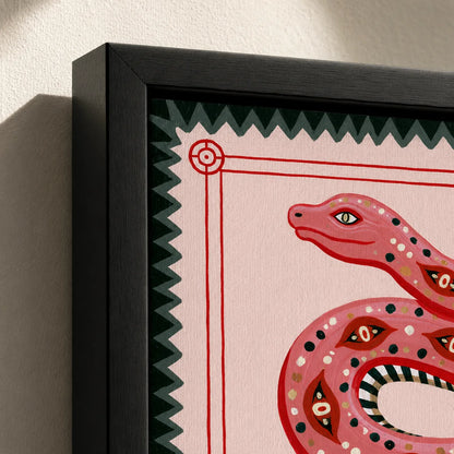 Pink Serpent Folk Wall Art Decor - Wall Art Decor - packaging