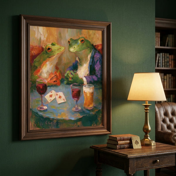 Poker Frogs Wall Art Decor