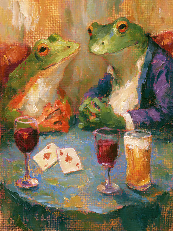 Poker Frogs Wall Art Decor