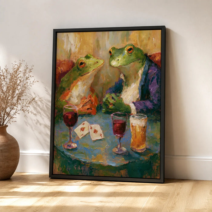Poker Frogs Wall Art Decor