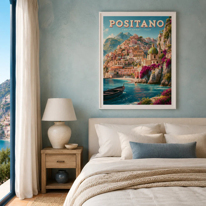 Positano Amalfi Coast Travel Wall Art Decor
