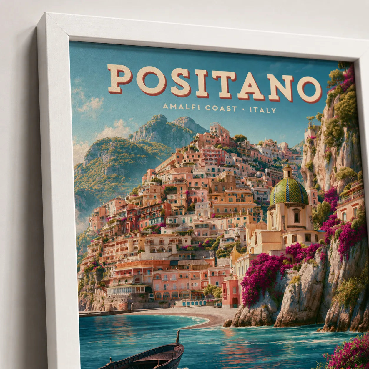 Positano Amalfi Coast Travel Wall Art Decor - Wall Art Decor - packaging