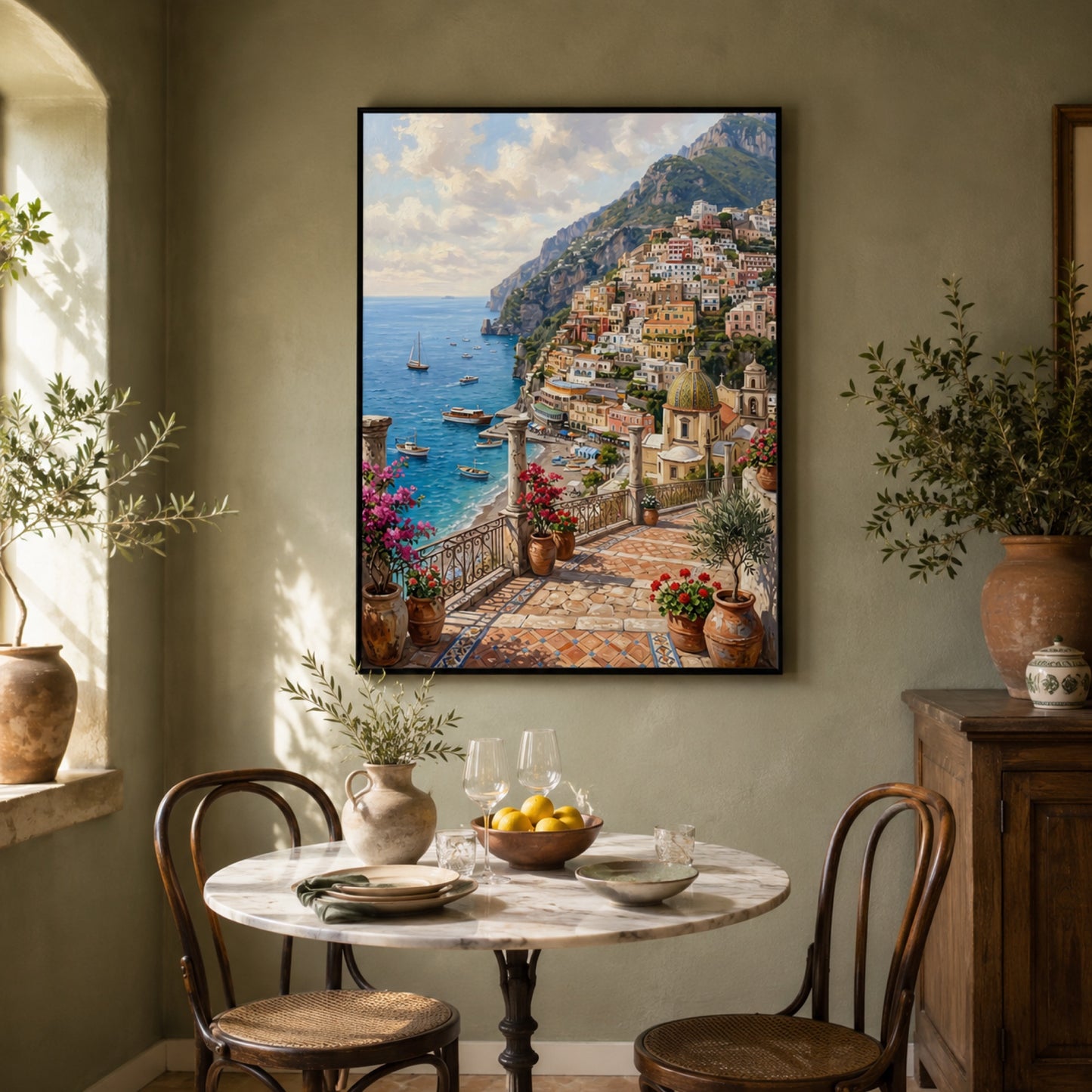 Positano on the Amalfi Coast Wall Art Decor preview 4