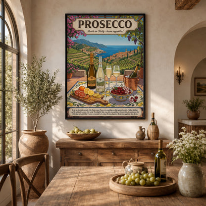 Prosecco Italian Vineyard Vintage Travel Wall Art Decor – preview 10