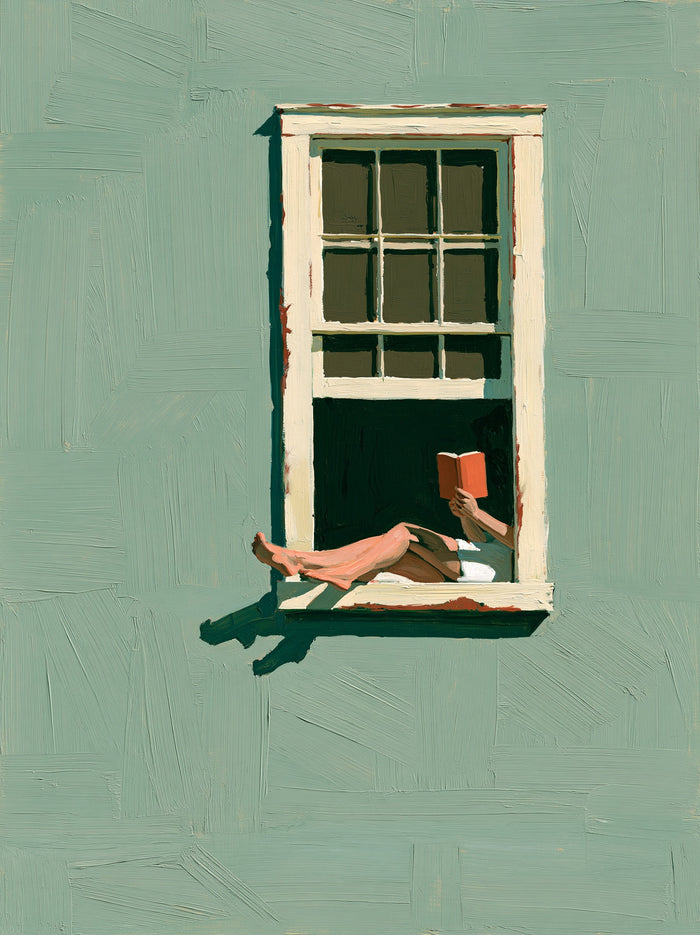 Reader in Window Wall Art Decor