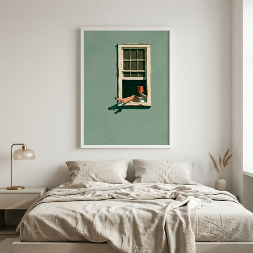 Reader in Window Wall Art Decor