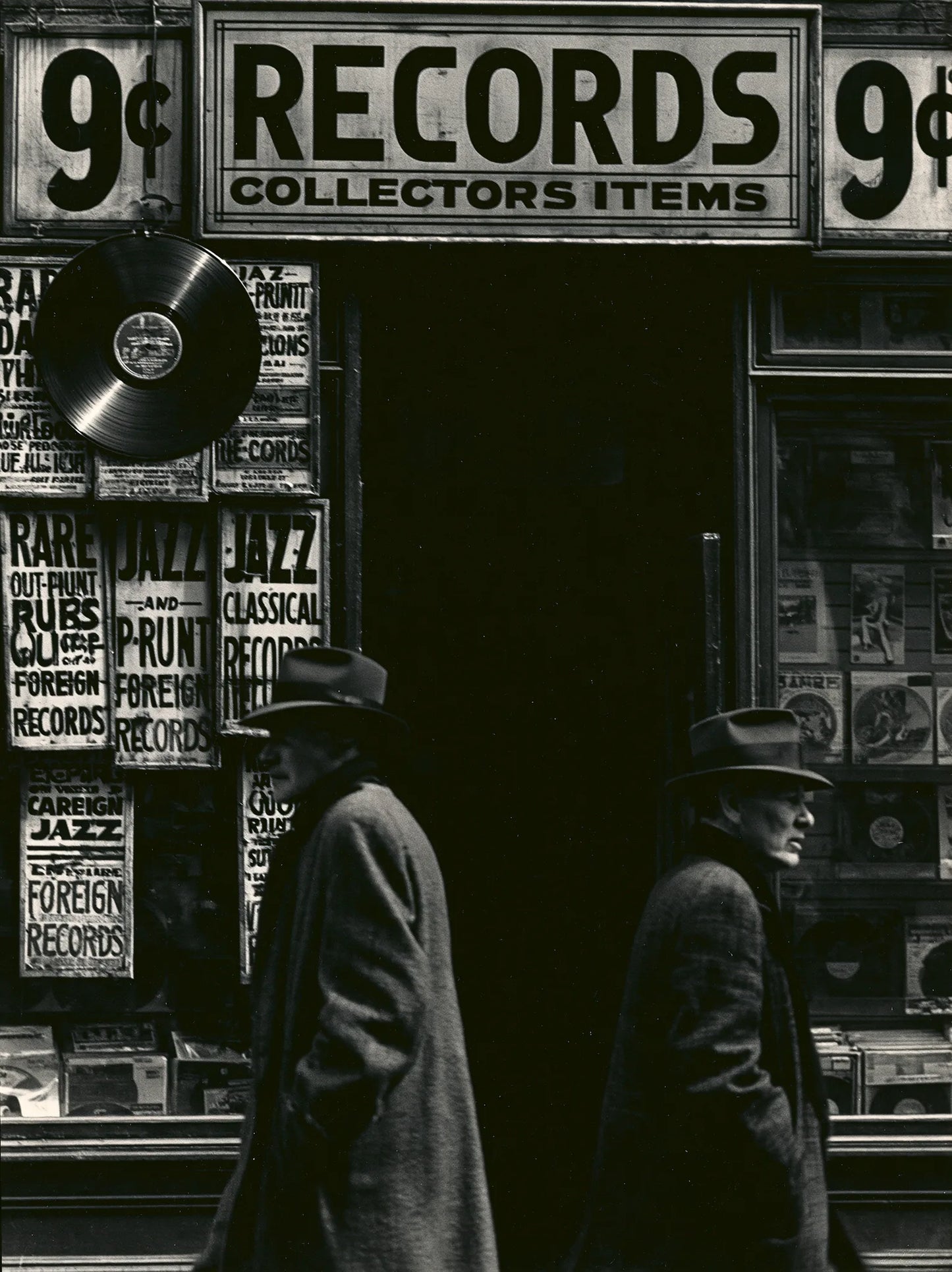 Record Store Noir Wall Art Decor - Wall Art Decor - front view
