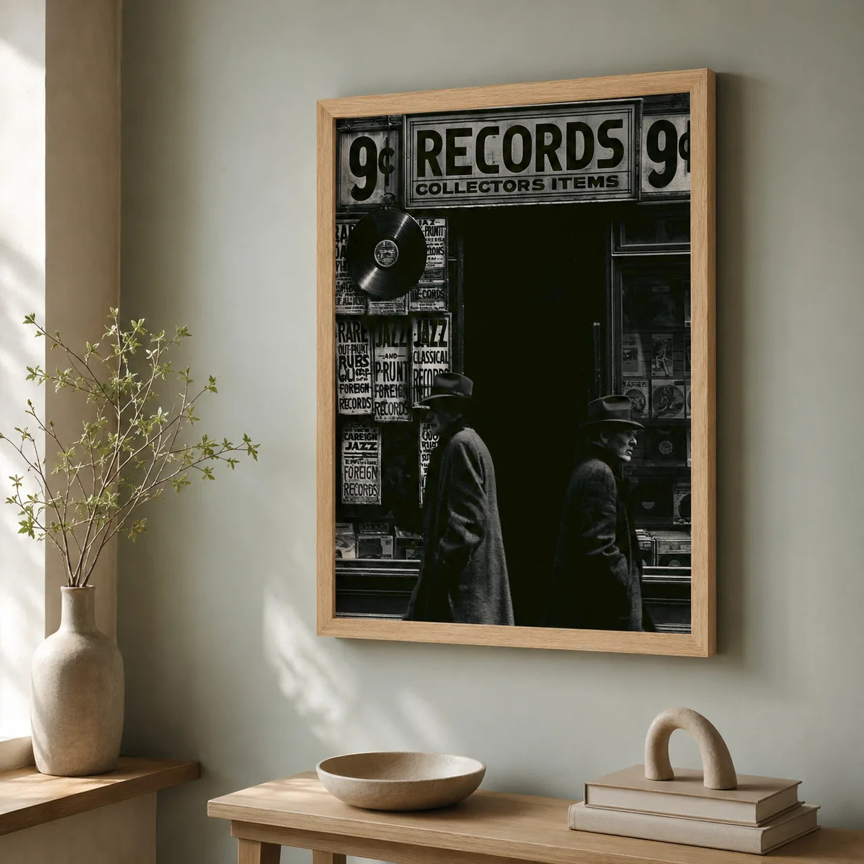 Record Store Noir Wall Art Decor - Wall Art Decor - styled