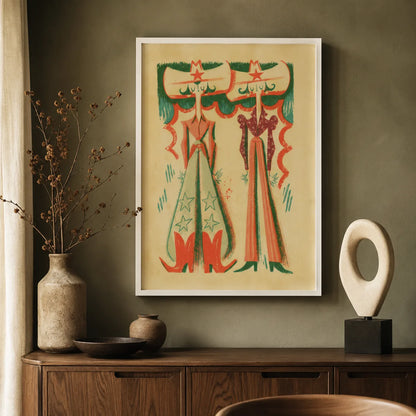 Retro Cowgirl Duo Wall Art Decor - Wall Art Decor - view 11