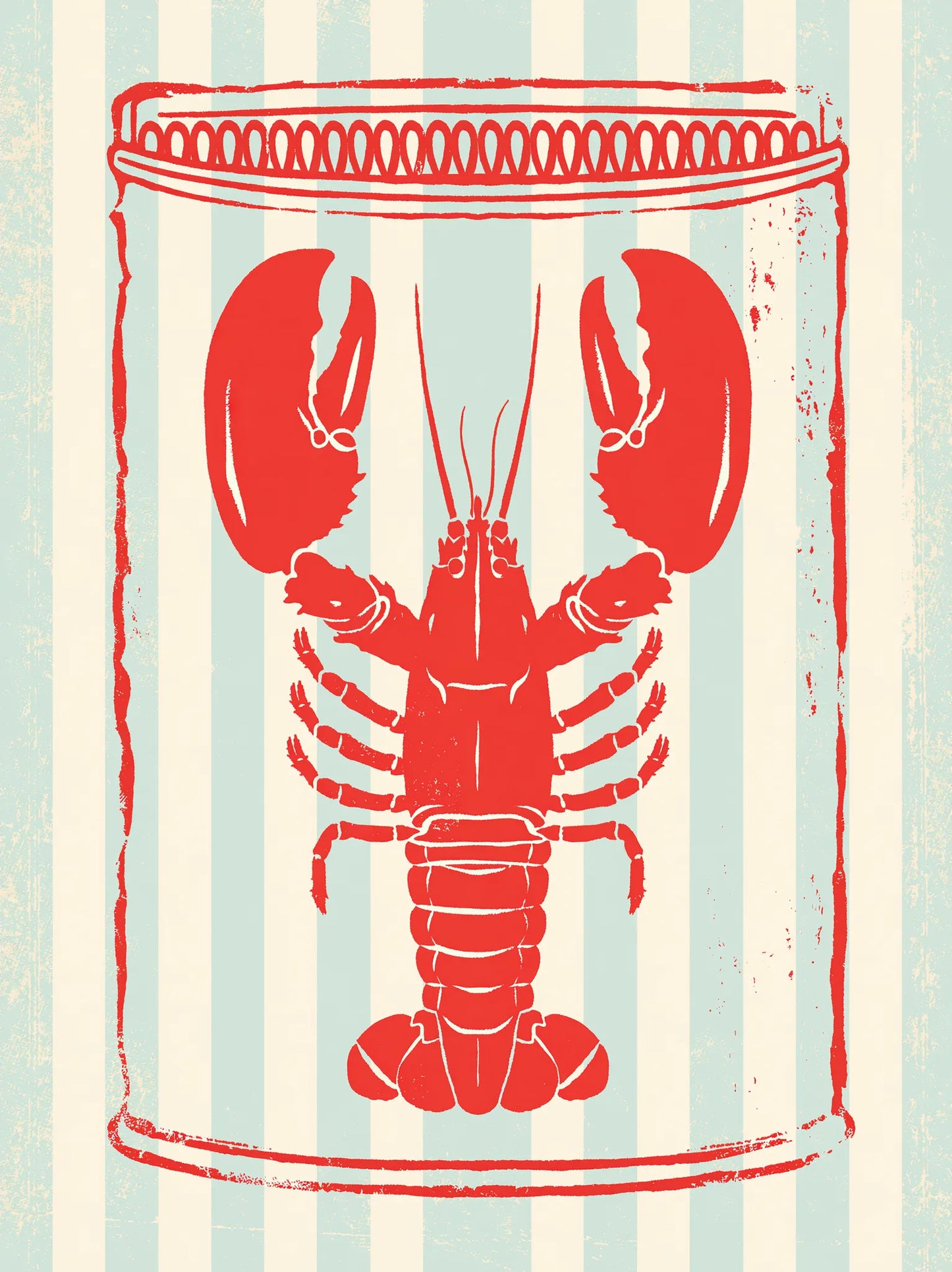 Retro Lobster Tin Wall Art Decor - Wall Art Decor - front view