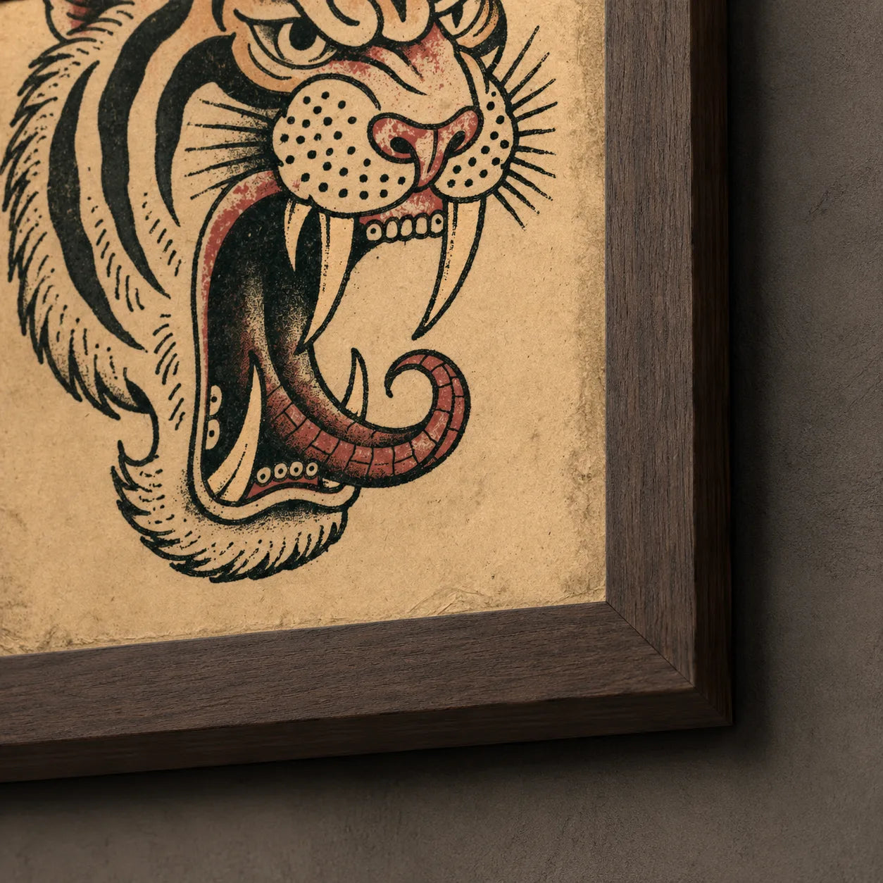 Roaring Tiger Tattoo Wall Art Decor - Wall Art Decor - packaging