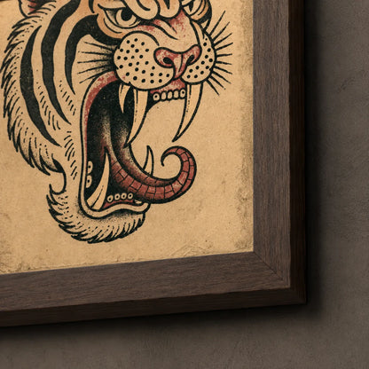 Roaring Tiger Tattoo Wall Art Decor - Wall Art Decor - packaging