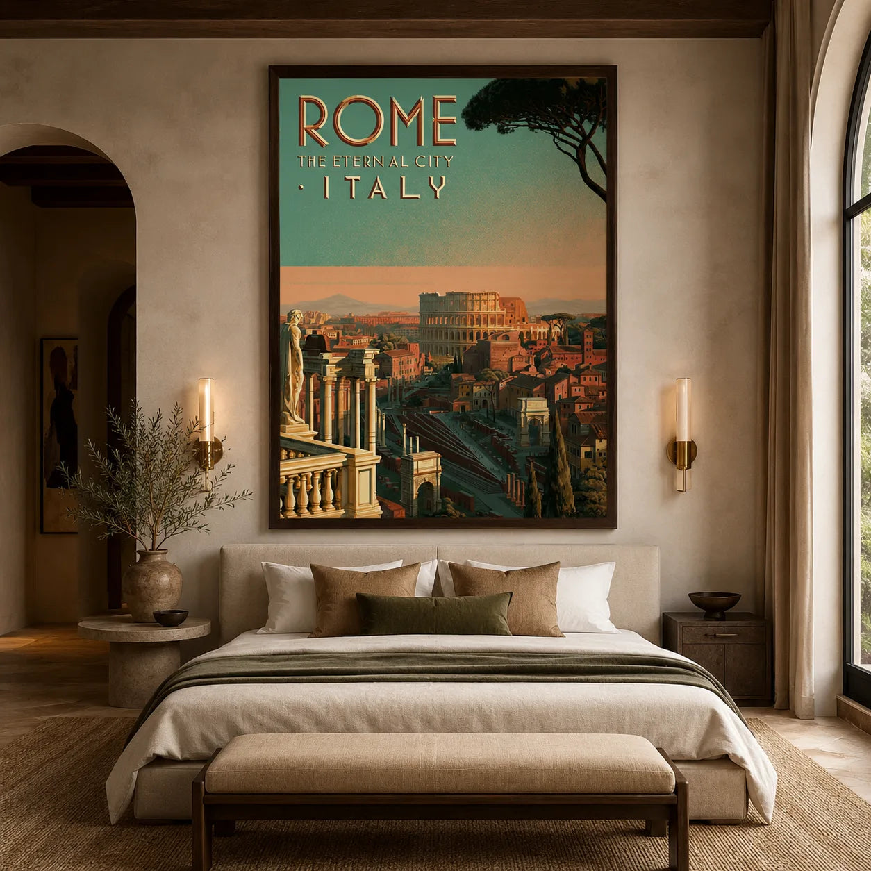 Rome Eternal City Travel Wall Art Decor - Wall Art Decor - close up