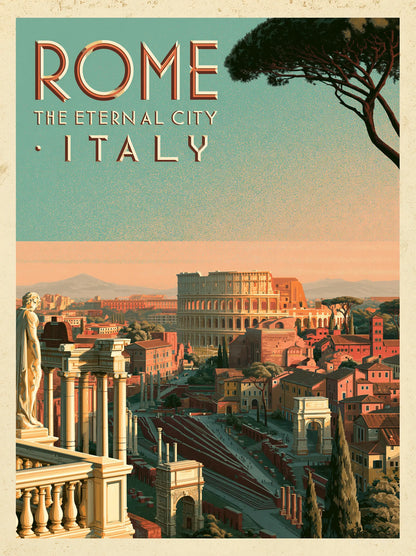 Rome Eternal City Travel Wall Art Decor - Wall Art Decor - front view