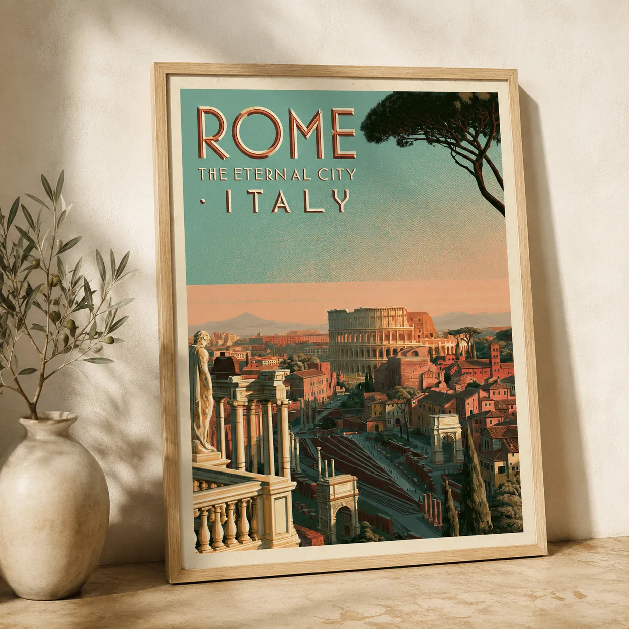 Rome Eternal City Travel Wall Art Decor - Wall Art Decor - side view