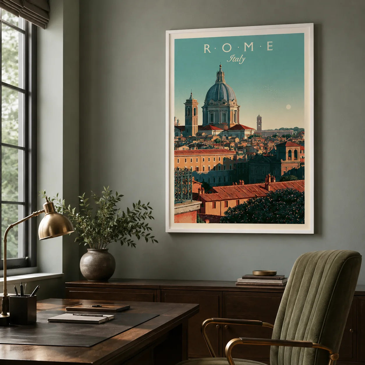 Rome Italy Cityscape Wall Art Decor - Wall Art Decor - alternate angle