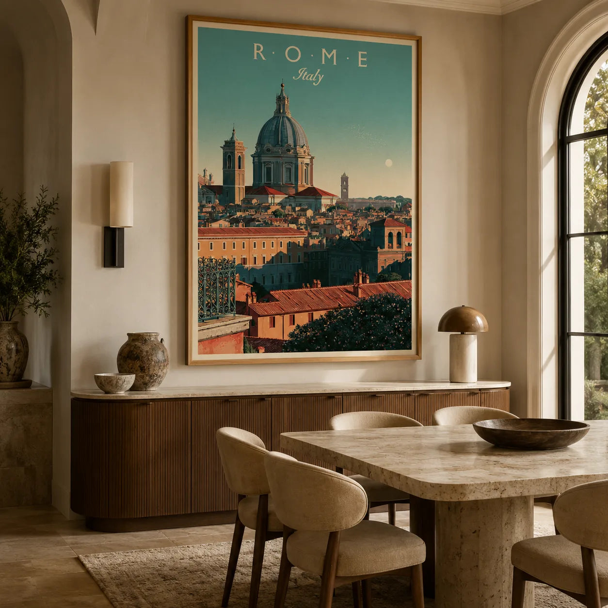Rome Italy Cityscape Wall Art Decor - Wall Art Decor - close up