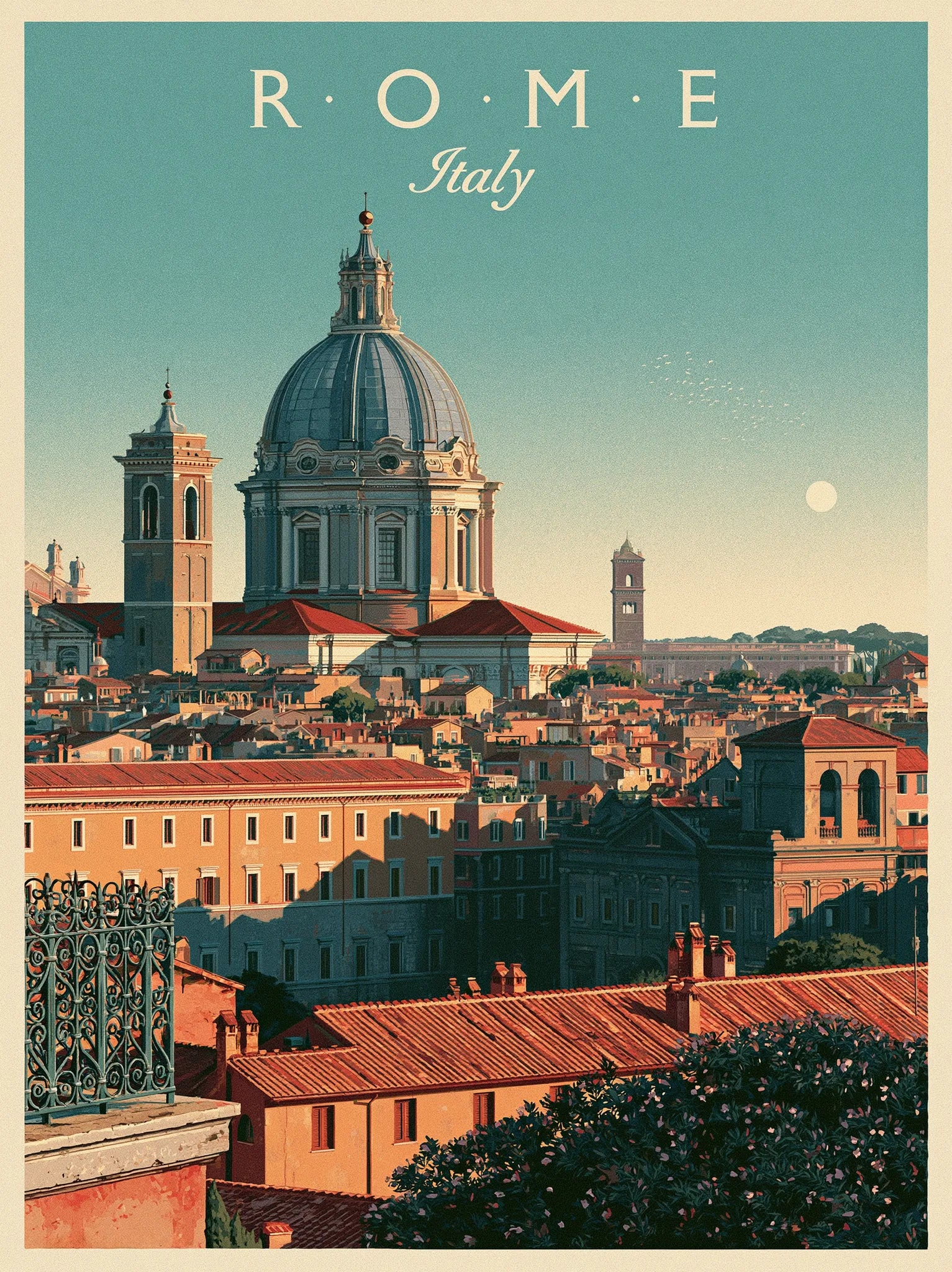 Rome Italy Cityscape Wall Art Decor - Wall Art Decor - front view