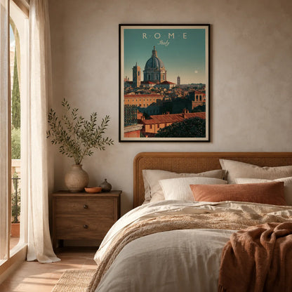 Rome Italy Cityscape Wall Art Decor - Wall Art Decor - in use