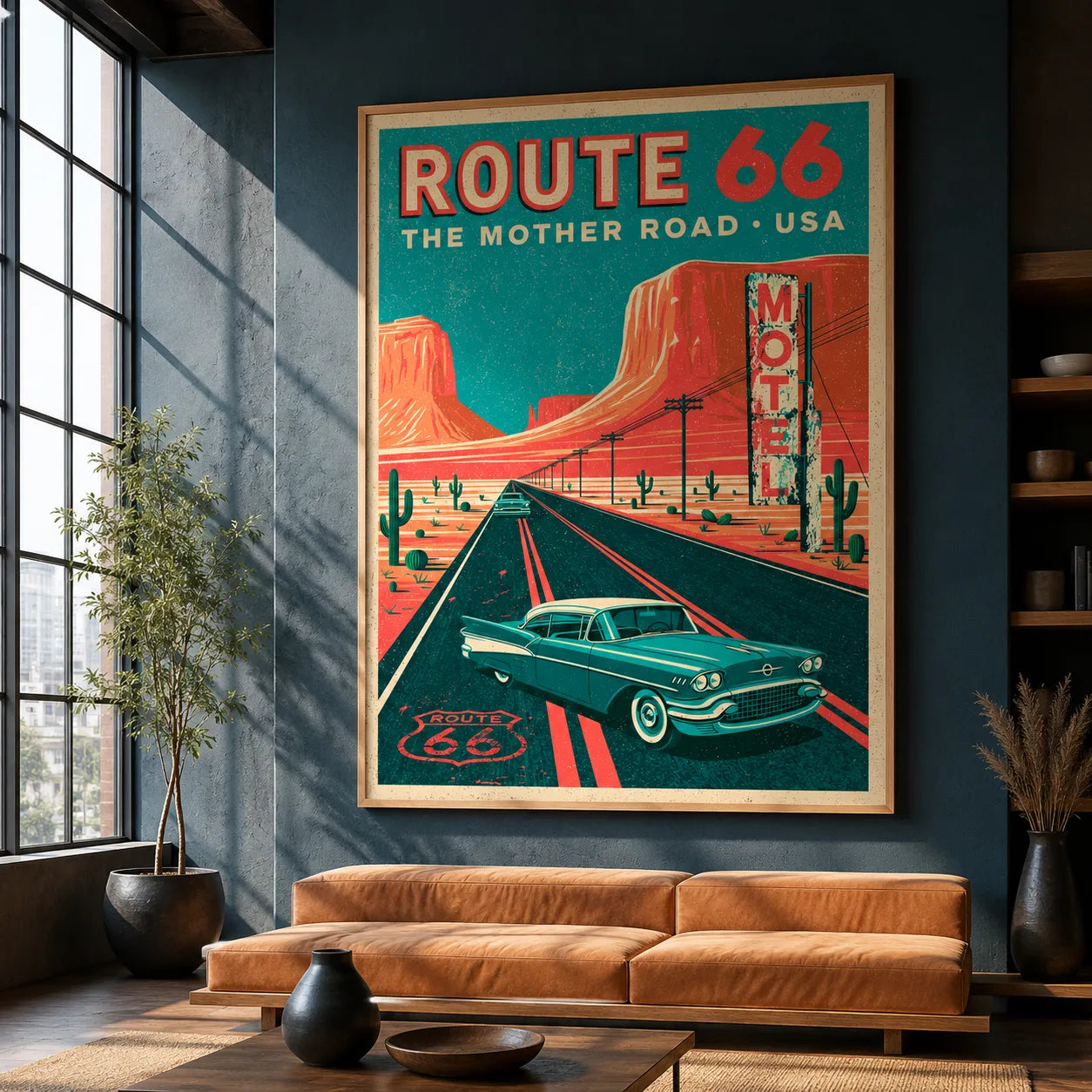Route 66 Mother Road Wall Art Decor - Wall Art Decor - close up