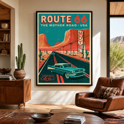 Route 66 Mother Road Wall Art Decor - Wall Art Decor - detail
