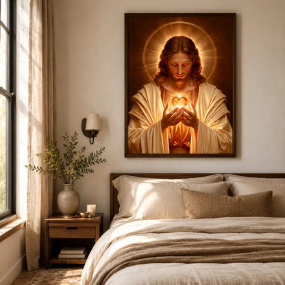 Sacred Heart of Jesus Wall Art Decor - Wall Art Decor - detail