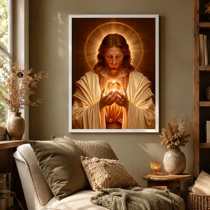 Sacred Heart of Jesus Wall Art Decor - Wall Art Decor - in use