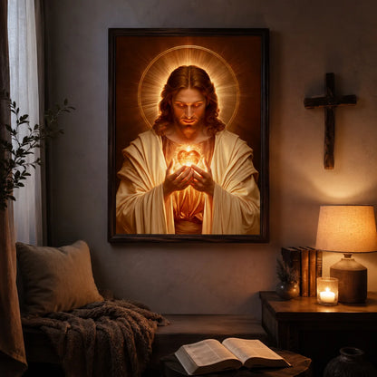 Sacred Heart of Jesus Wall Art Decor - Wall Art Decor - lifestyle