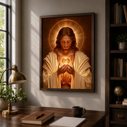 Sacred Heart of Jesus Wall Art Decor - Wall Art Decor - styled