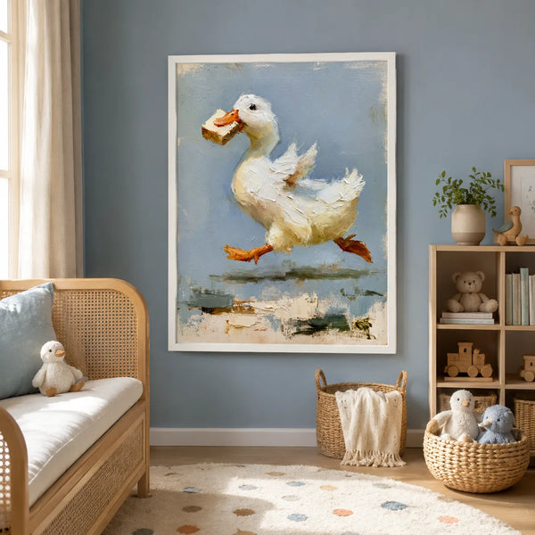 Sandwich Duck Oil Painting Wall Art Decor