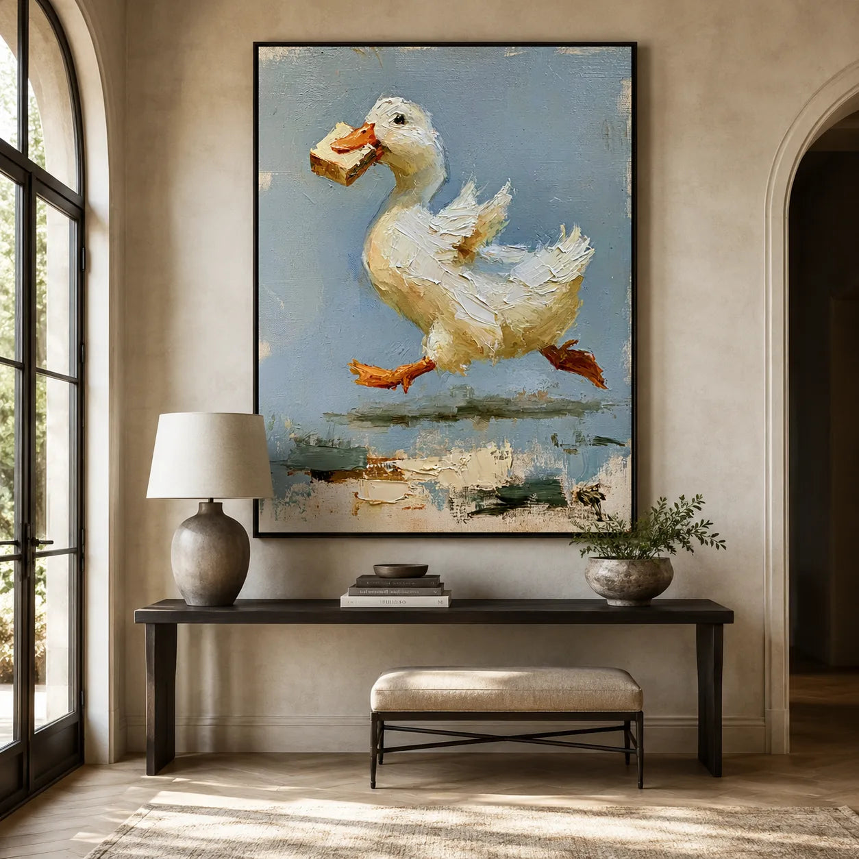 Sandwich Duck Oil Painting Wall Art Decor - Wall Art Decor - close up