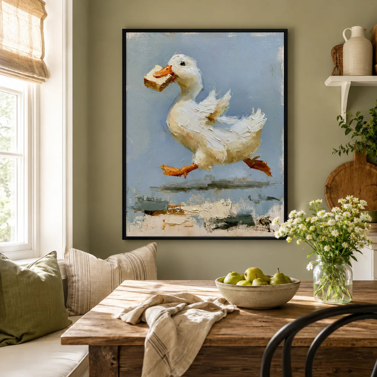 Sandwich Duck Oil Painting Wall Art Decor - Wall Art Decor - detail