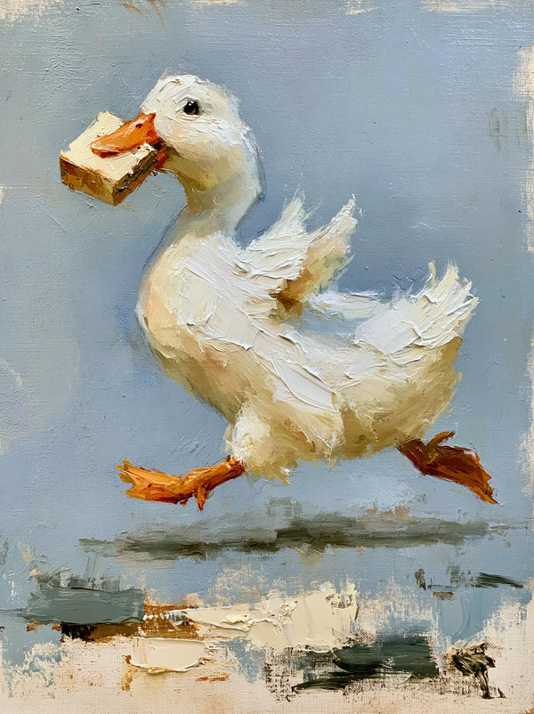 Sandwich Duck Oil Painting Wall Art Decor