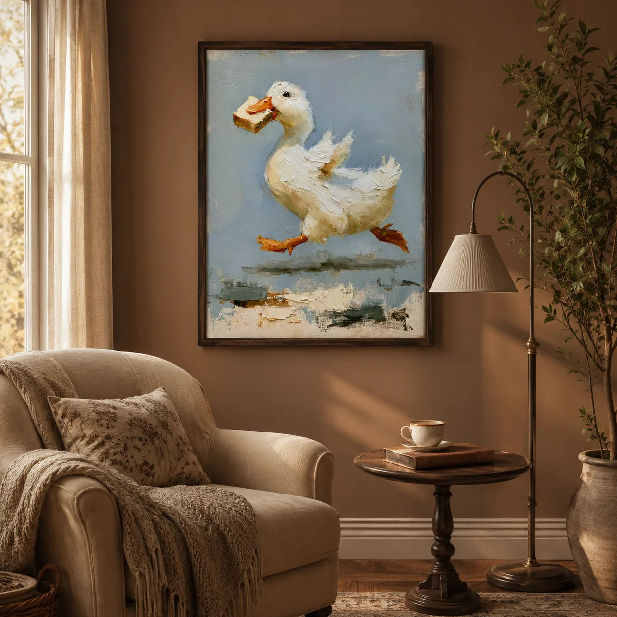 Sandwich Duck Oil Painting Wall Art Decor - Wall Art Decor - in use