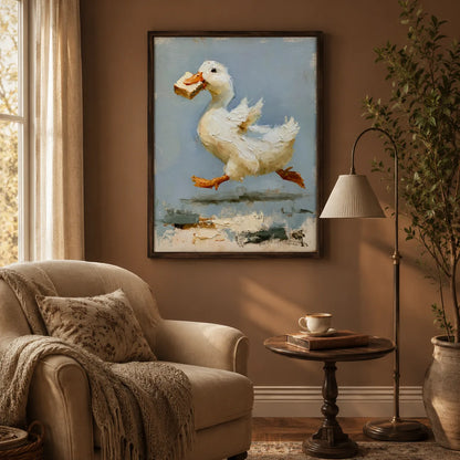 Sandwich Duck Oil Painting Wall Art Decor - Wall Art Decor - in use