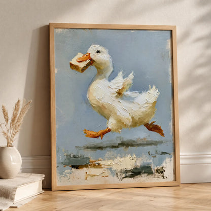 Sandwich Duck Oil Painting Wall Art Decor - Wall Art Decor - side view