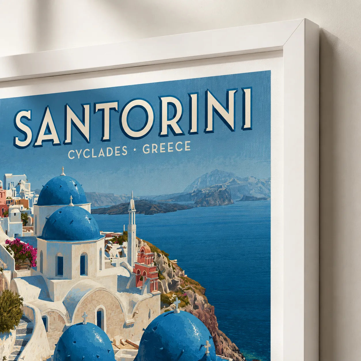 Santorini Greece Travel Wall Art Decor - Wall Art Decor - packaging
