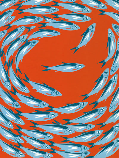 Sardine School Swirl Wall Art Decor