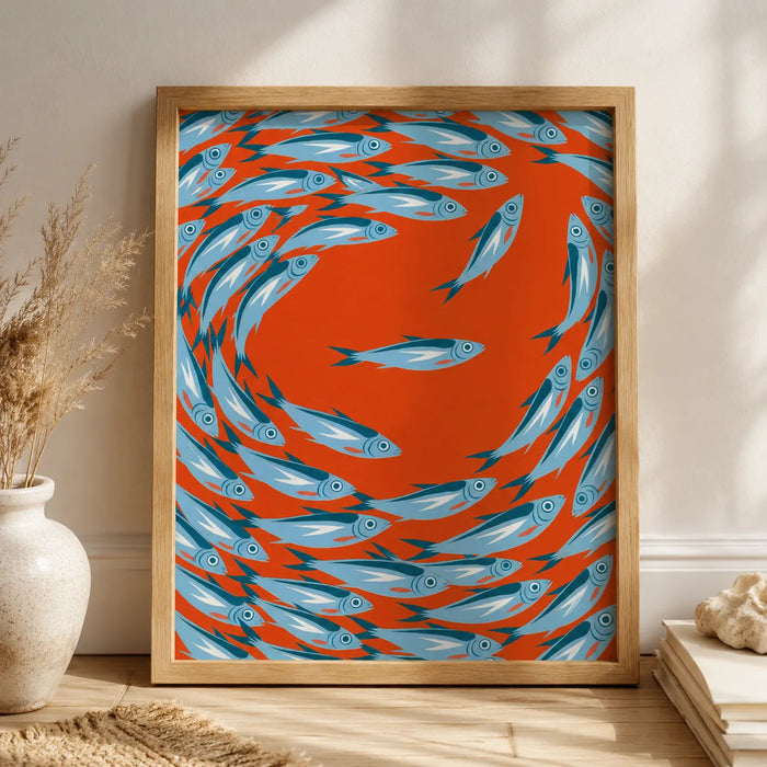 Sardine School Swirl Wall Art Decor