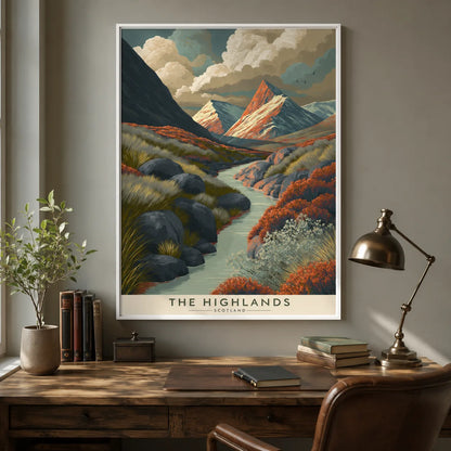 Scottish Highlands Landscape Wall Art Decor - Wall Art Decor - alternate angle