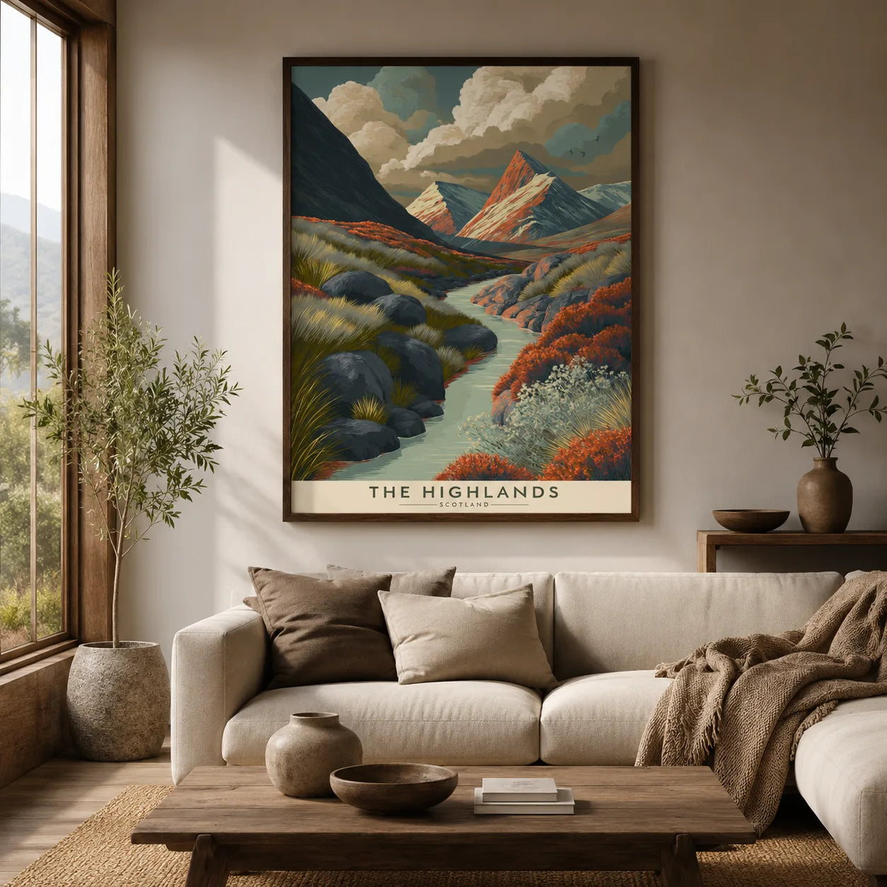 Scottish Highlands Landscape Wall Art Decor - Wall Art Decor - detail