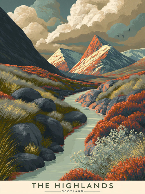 Scottish Highlands Landscape Wall Art Decor