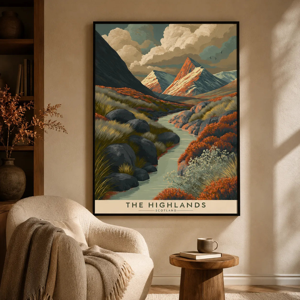Scottish Highlands Landscape Wall Art Decor - Wall Art Decor - in use