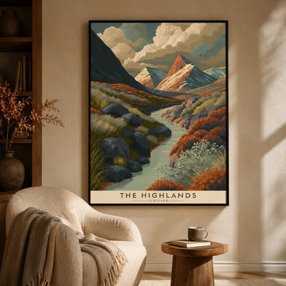 Scottish Highlands Landscape Wall Art Decor - Wall Art Decor - in use