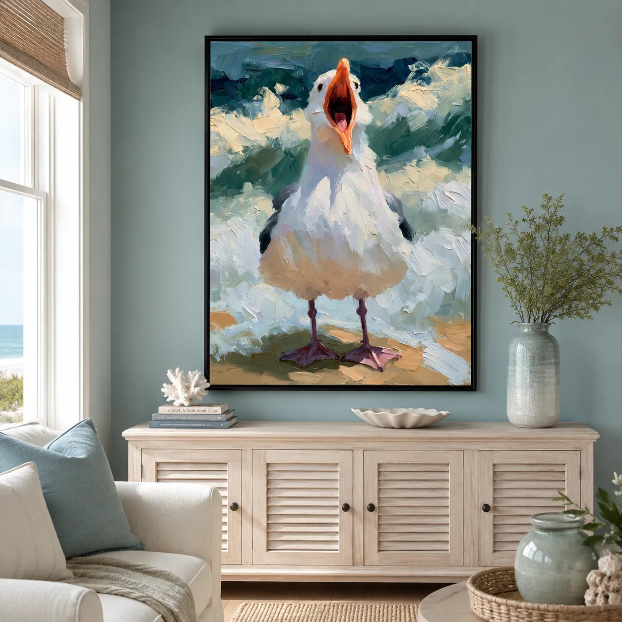 Screaming Goose Oil Painting Wall Art Decor - Wall Art Decor - detail