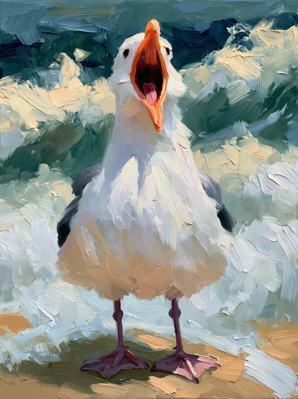 Screaming Goose Oil Painting Wall Art Decor