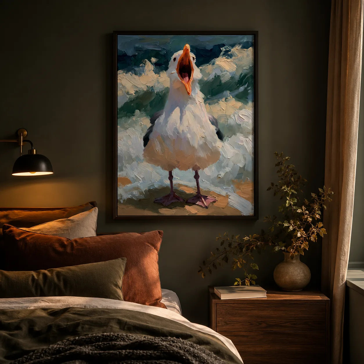 Screaming Goose Oil Painting Wall Art Decor - Wall Art Decor - lifestyle