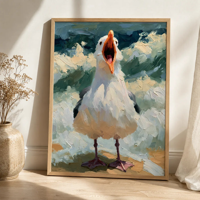 Screaming Goose Oil Painting Wall Art Decor