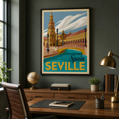 Seville Spain Travel Wall Art Decor - Wall Art Decor - alternate angle